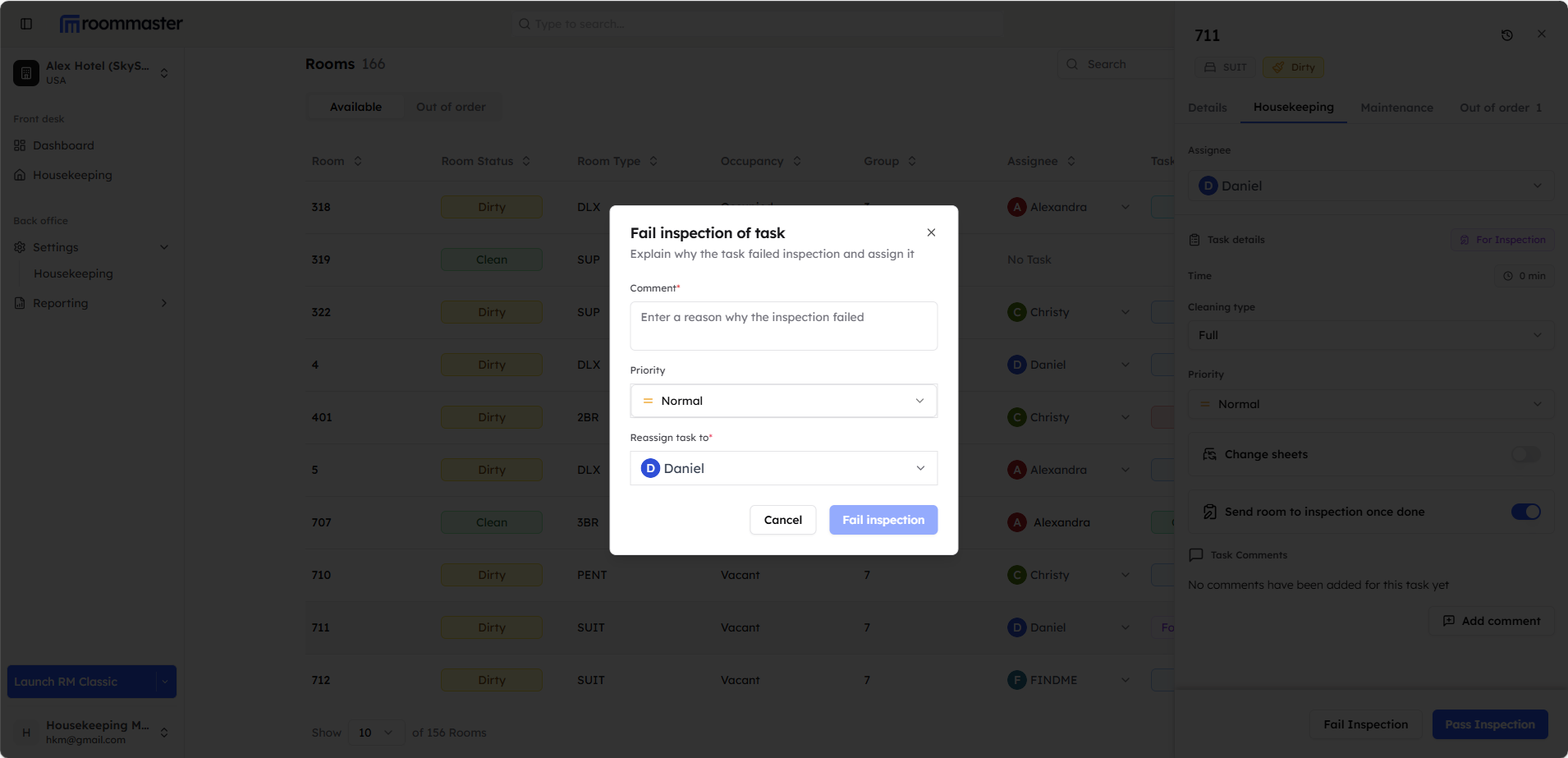Fail Inspection Web Interface
