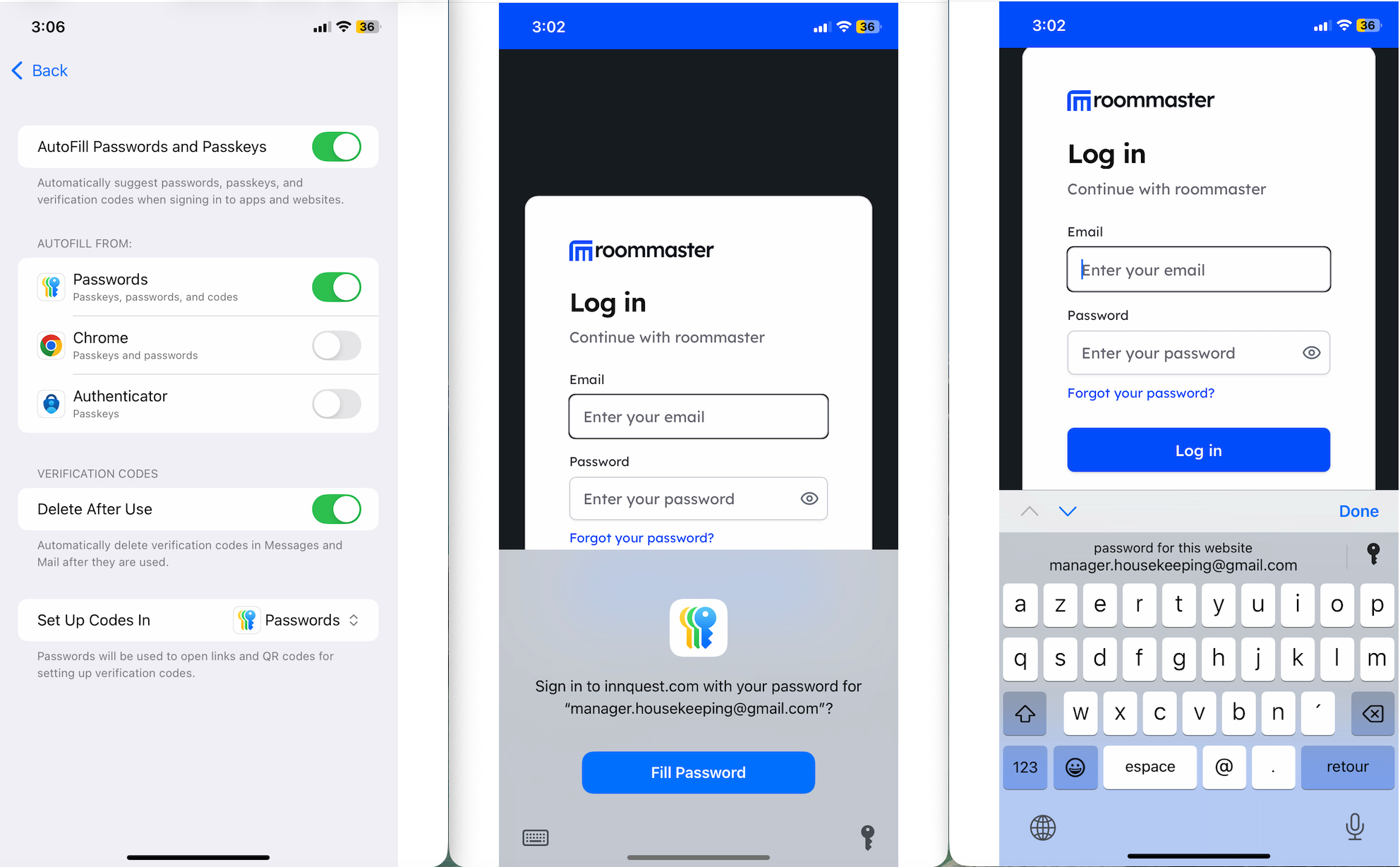 Autofill password prompt on iOS