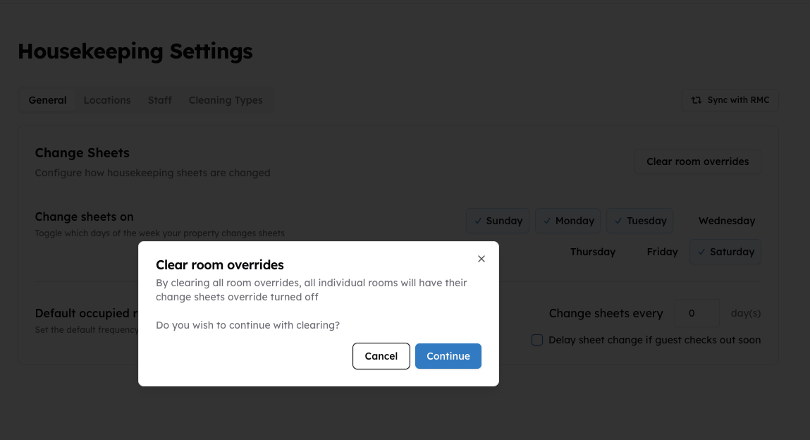 Sheet Change Modal