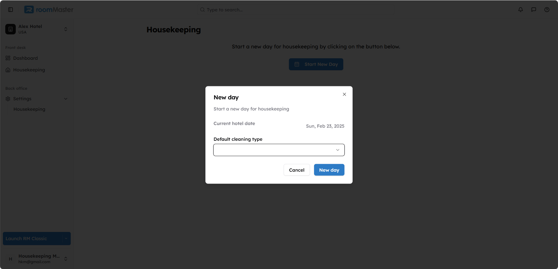 New Day Modal
