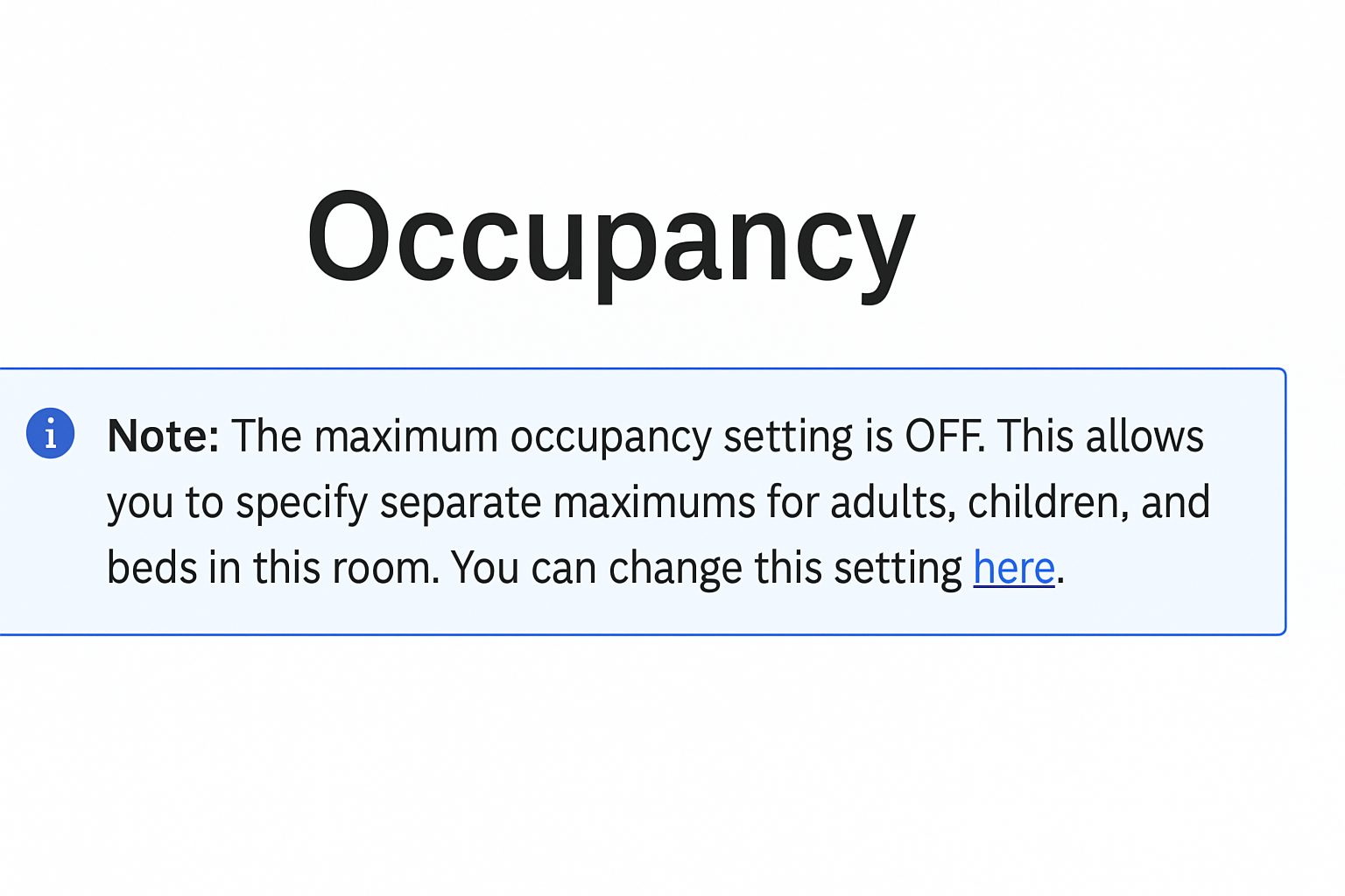 Occupancy