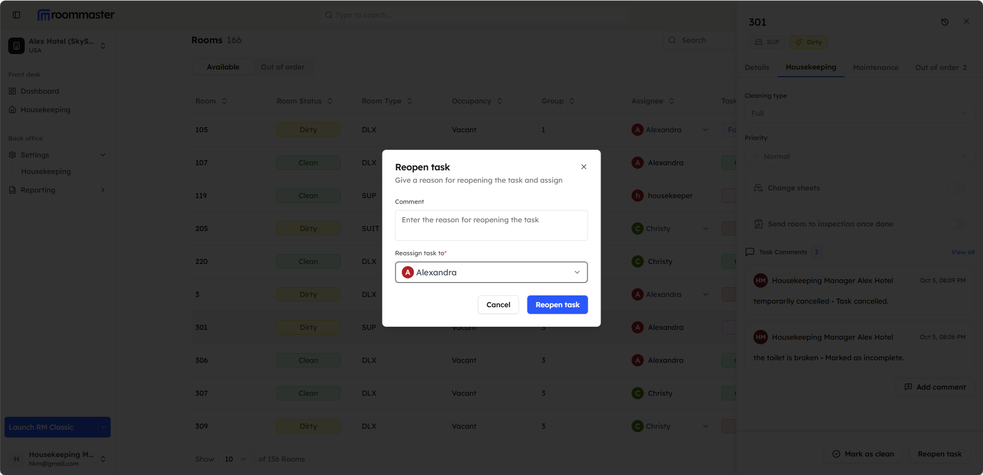 Reopen Modal Confirmation