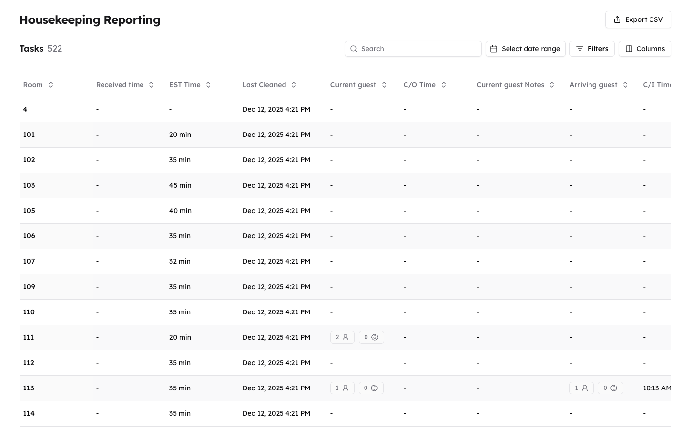 Column Customization